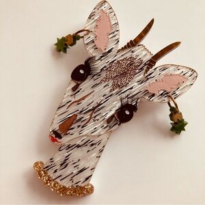 Acrylic Brooch Pin The Storybook Rabbit Dik-Dik Antelope Limited Series 19 of 35